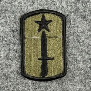 Army Patch: 205th Infantry Brigade - subdued, merrowed edge Military Green